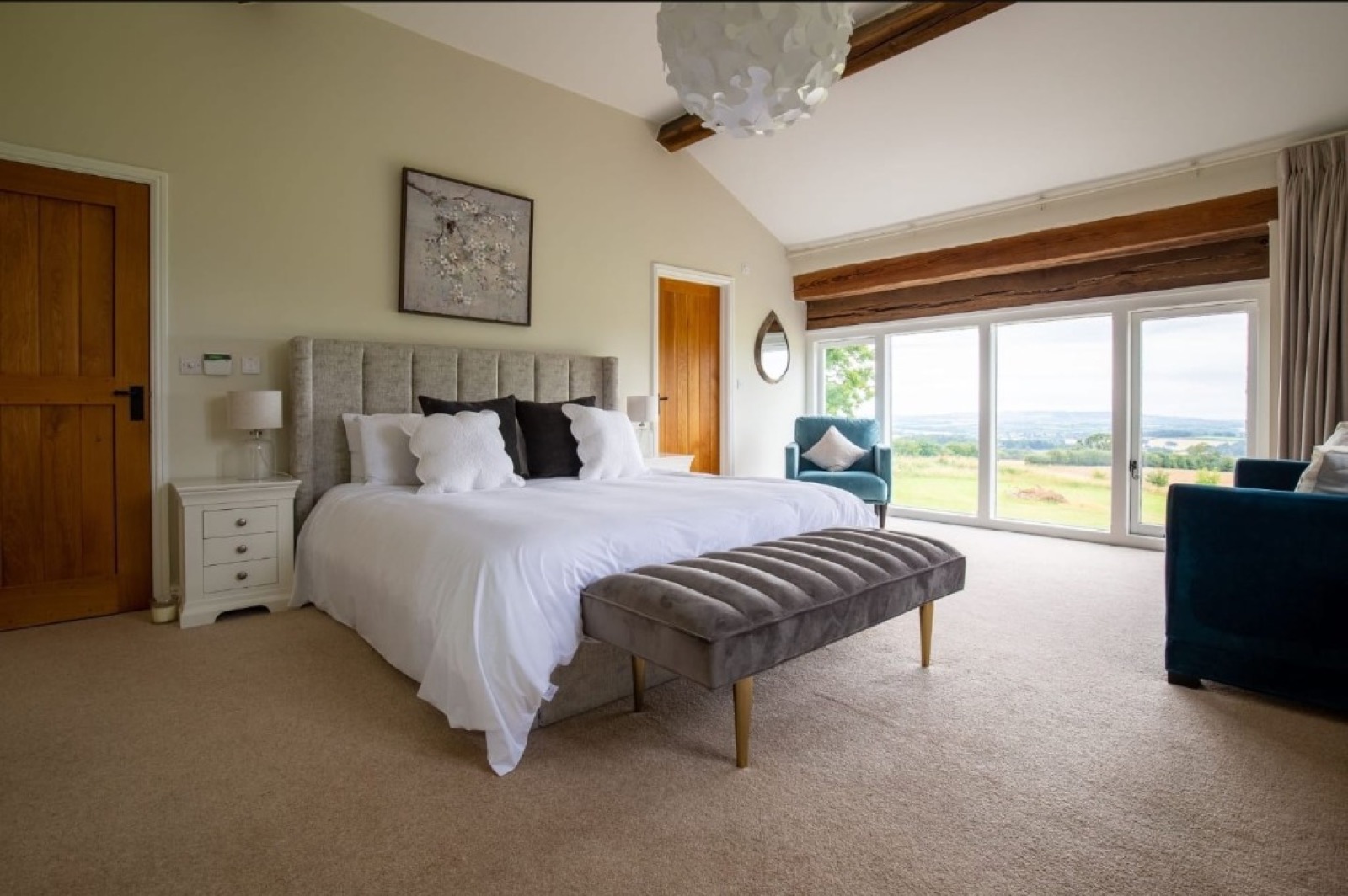 Spacious master suite with stunning views