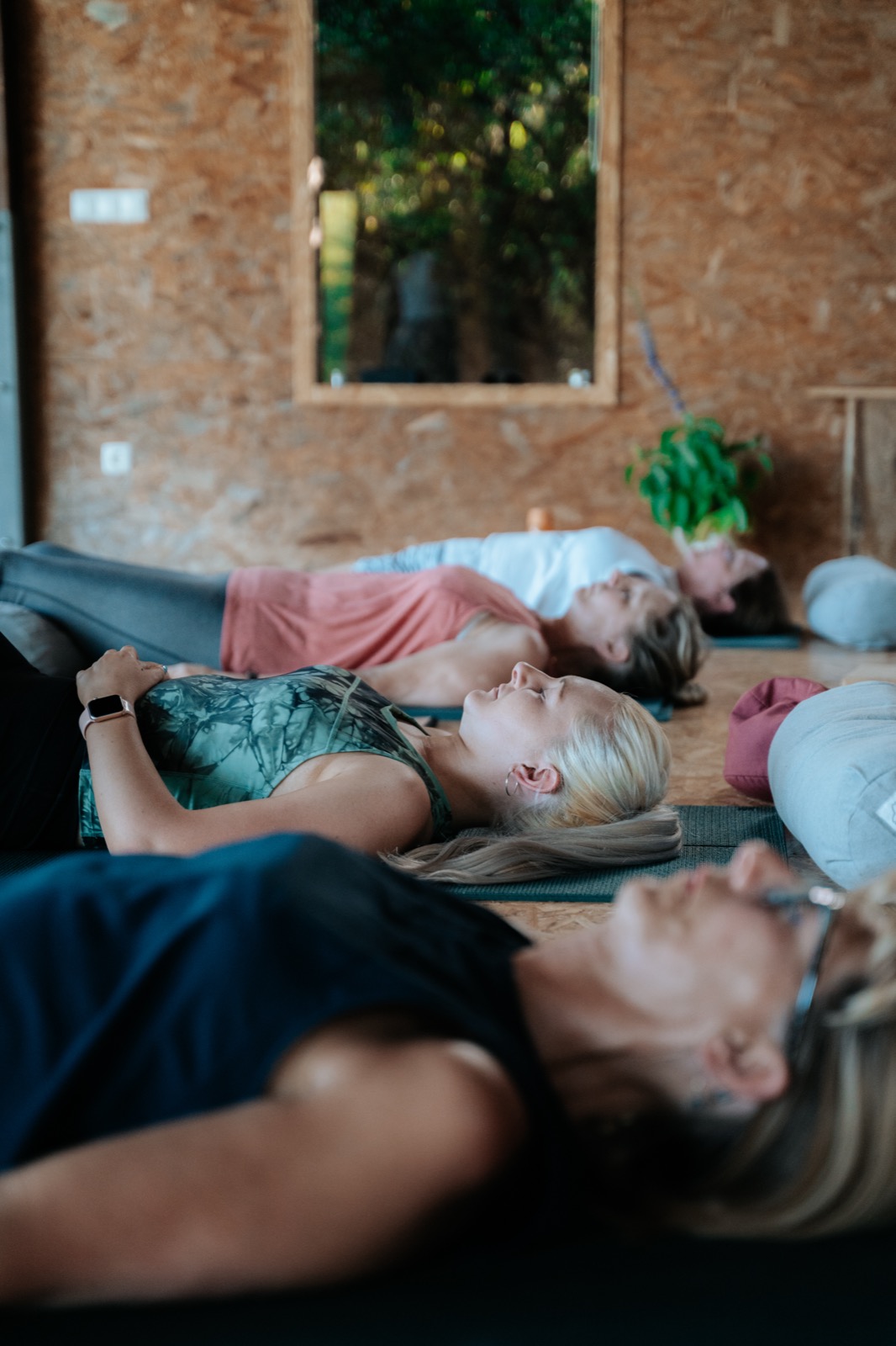 Natural swimming pond at eco-retreat