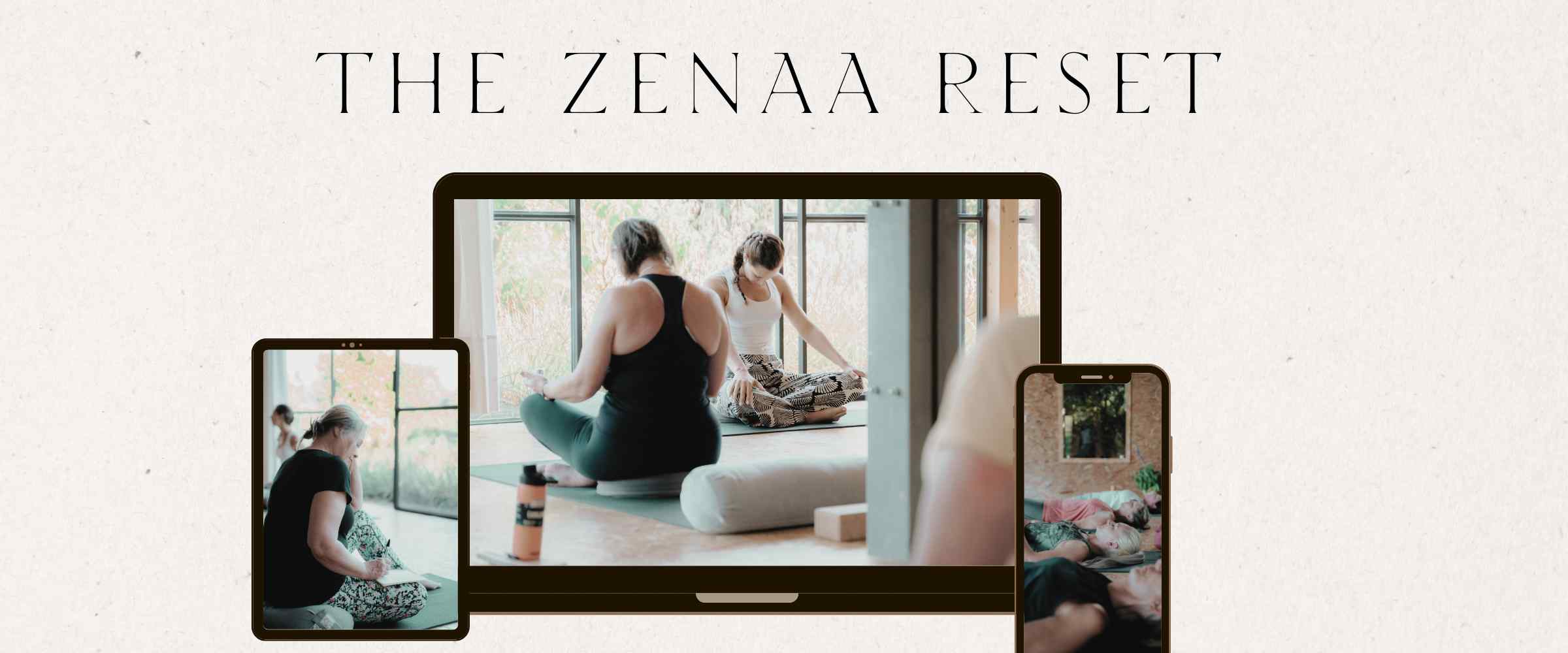 Women relaxing by the pool at a Zenaa wellness retreat